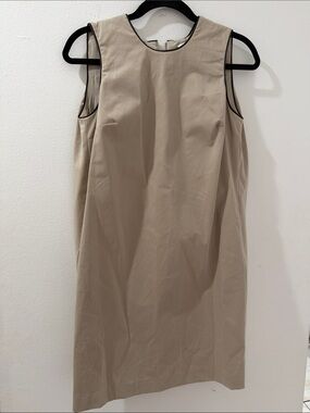Adam slippes Sleeveless Tan Shift Dress